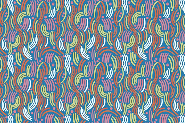 Cascading Lines and Dots-Blue