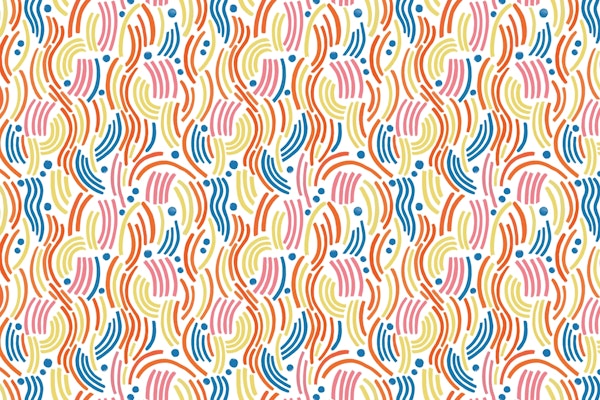 Cascading Lines and Dots-White