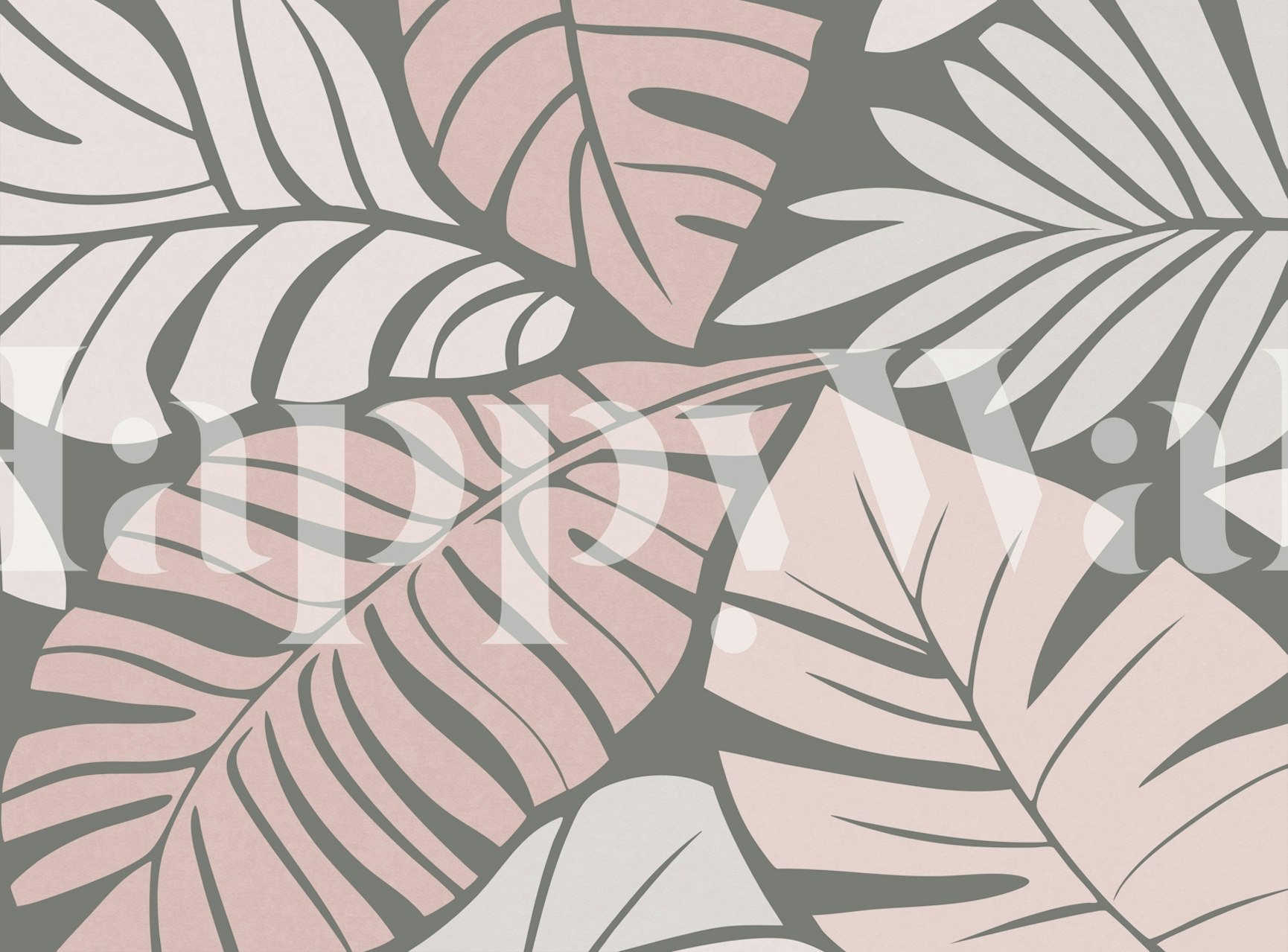 Gentle Tropical Escape Pastel Pink tapeta v pokoji