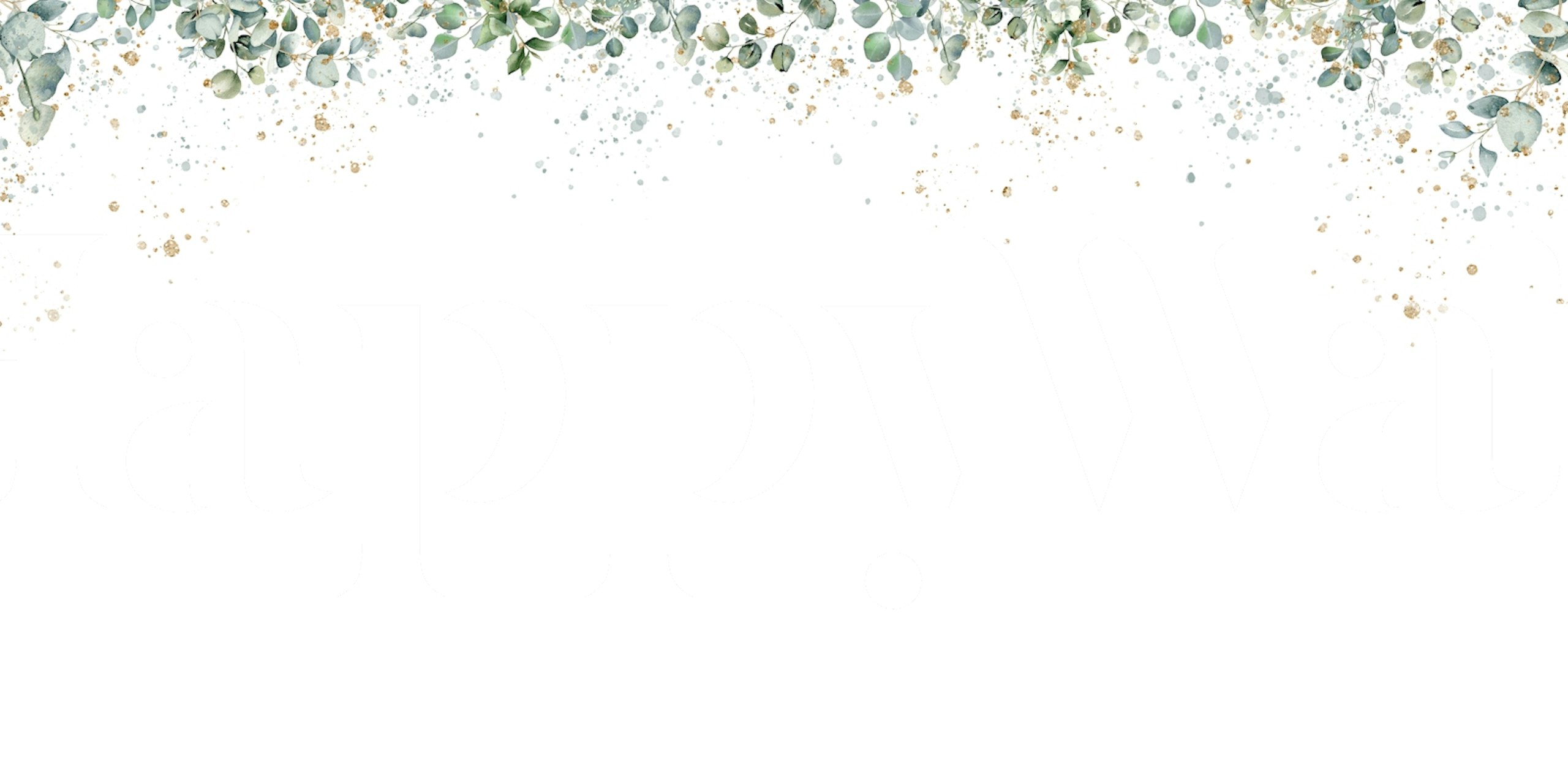 Eucalyptus top ceiling wallpaper in a room