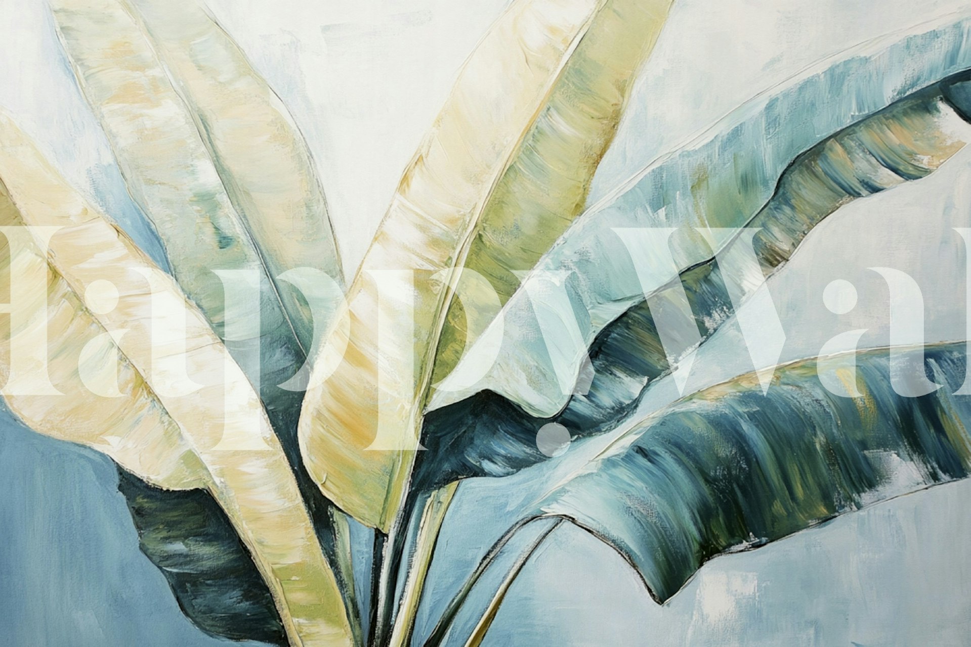 Pastel Palm Serenity wallpaper in a room