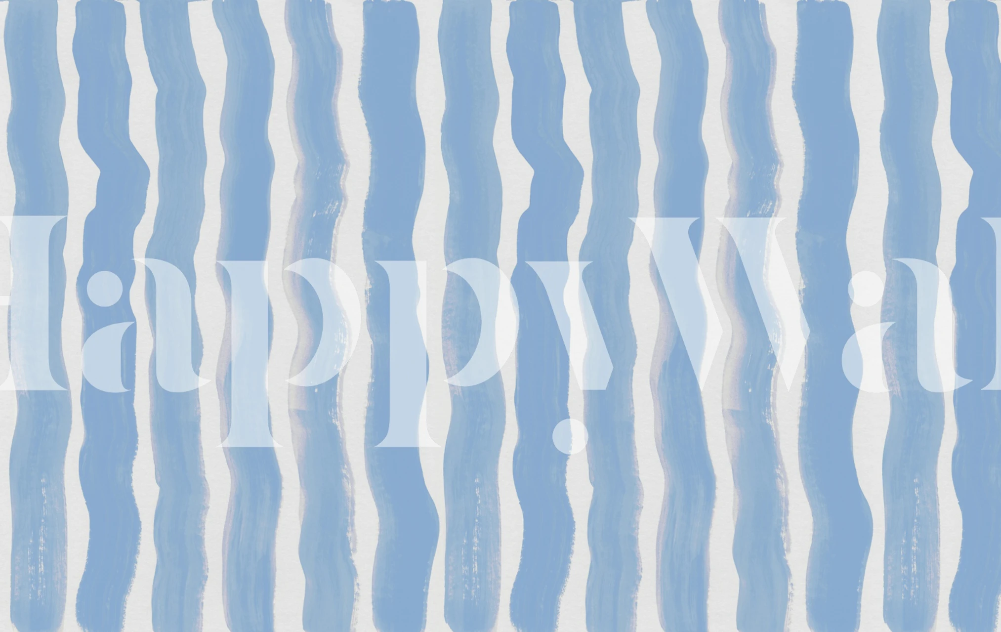 Papel de parede Light Blue Brush Stripes em um quarto