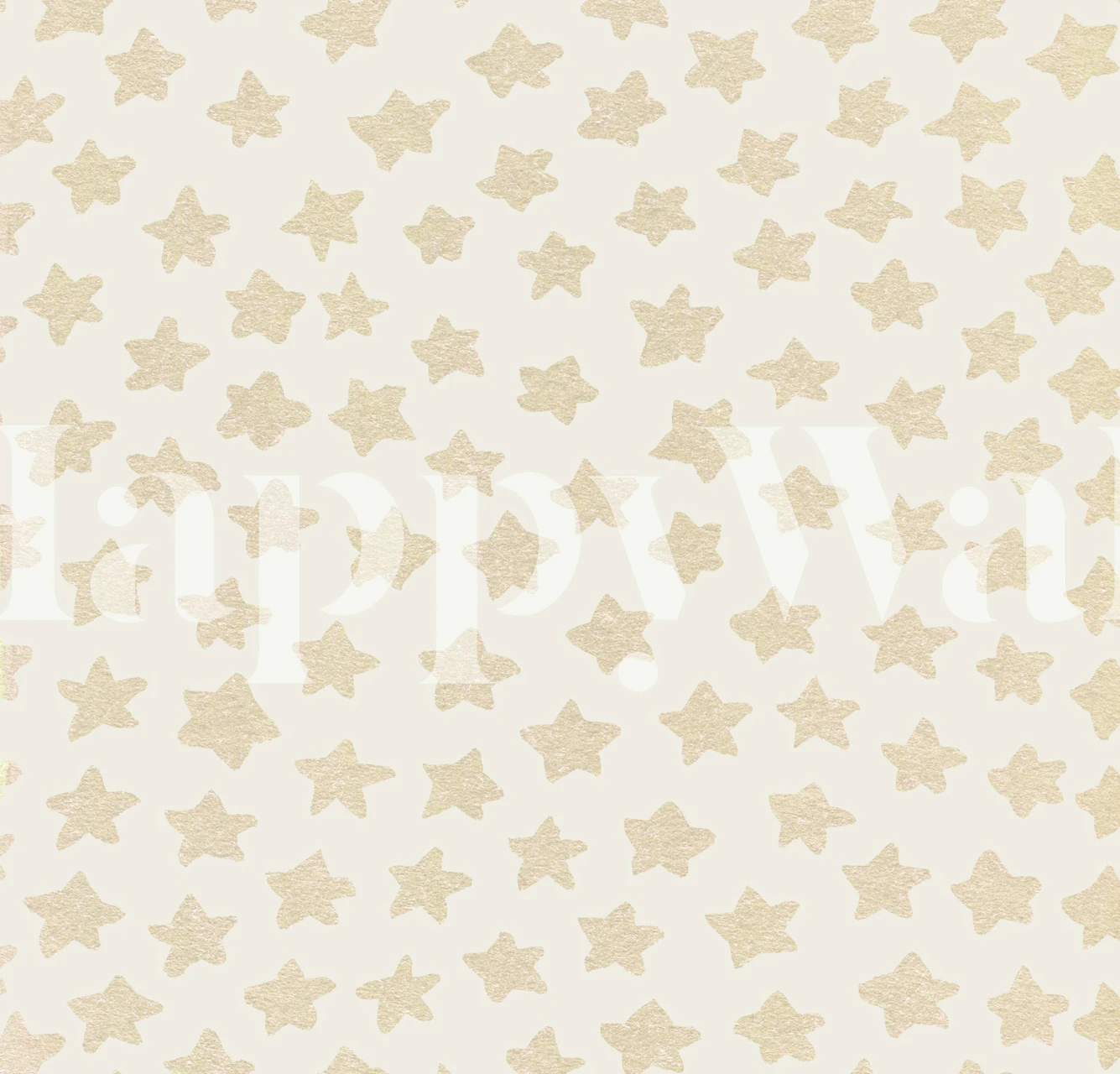 Gold stars pattern wallpaper in a room