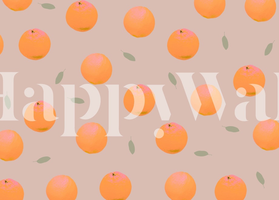 Tapeta Orange Pattern w pokoju