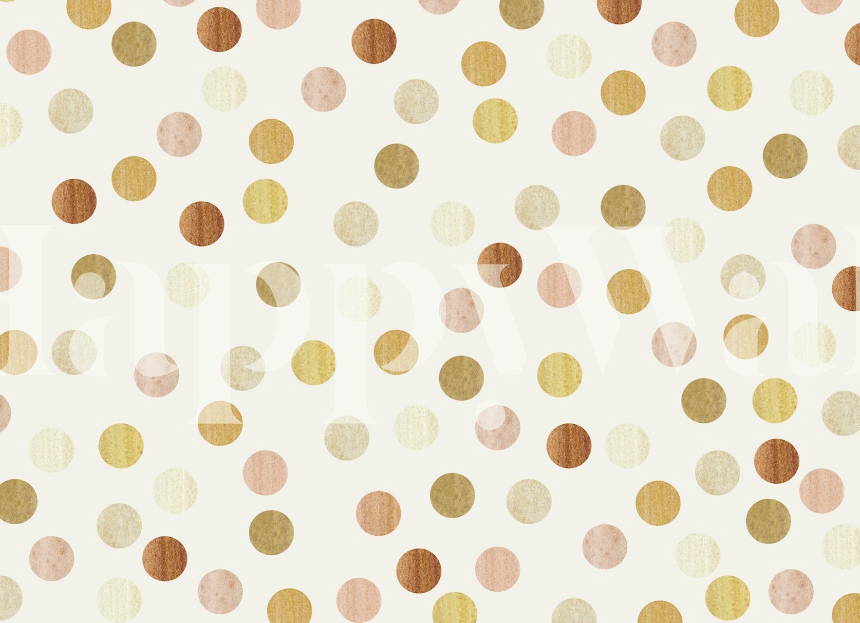 Soft Gold Dots wallpaper displayed in a room