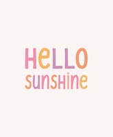 Hello Sunshine Lettering Multicolor ταπετσαρία