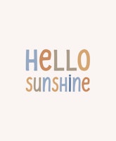 Hello Sunshine Lettering Boho ταπετσαρία