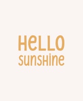 Hello Sunshine Lettering Yellow ταπετσαρία