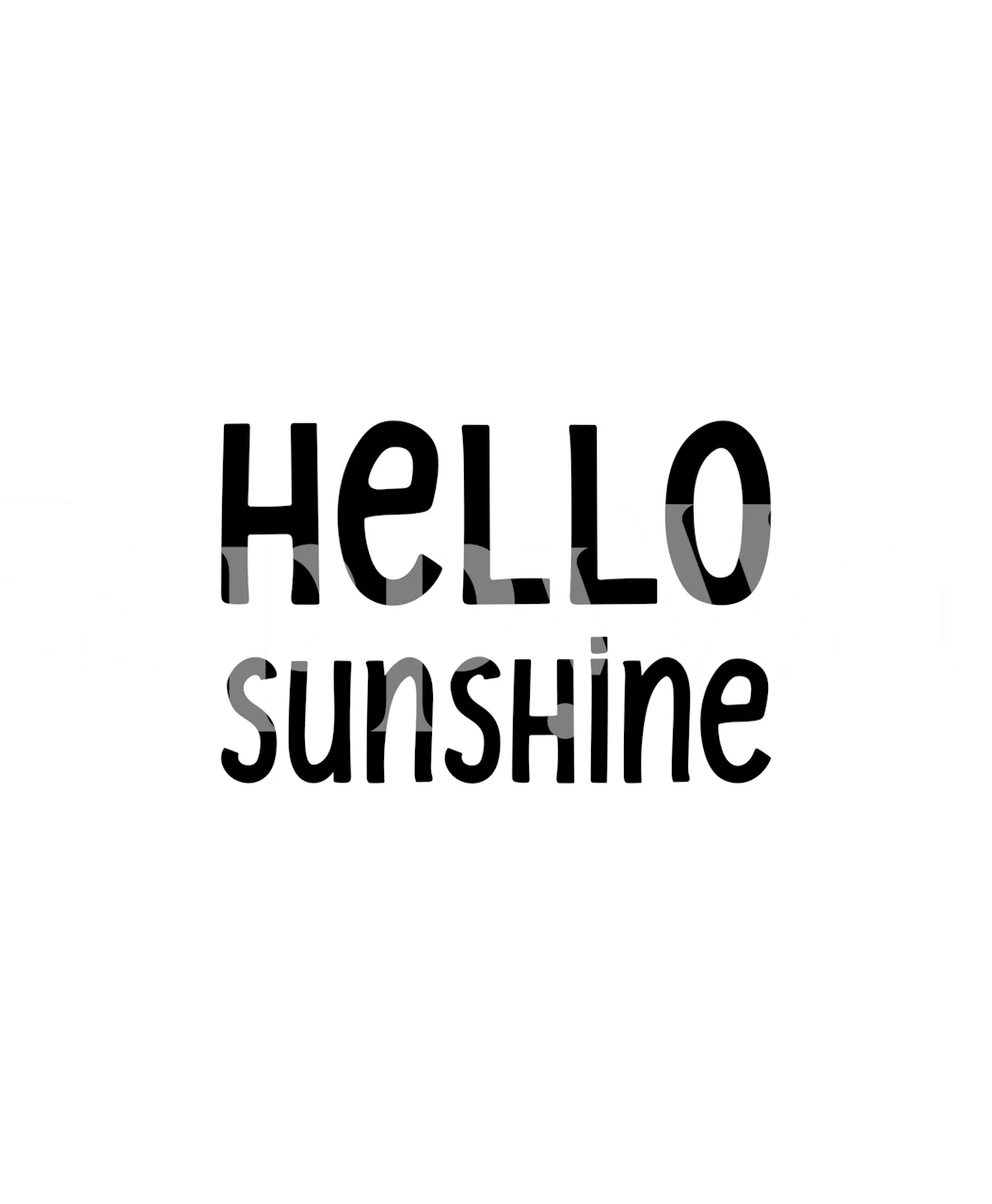 Hello Sunshine lettering behang in een kamer