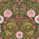Wild garden in green and pink