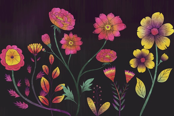 Luminous Floral Whispers