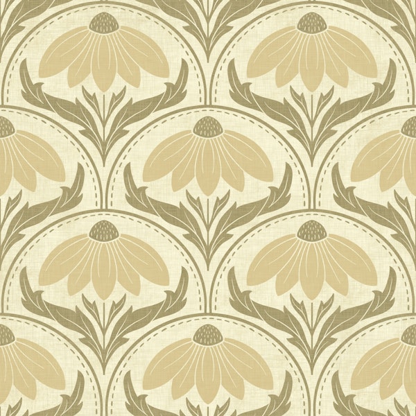 Scalloped Flowers in Cream