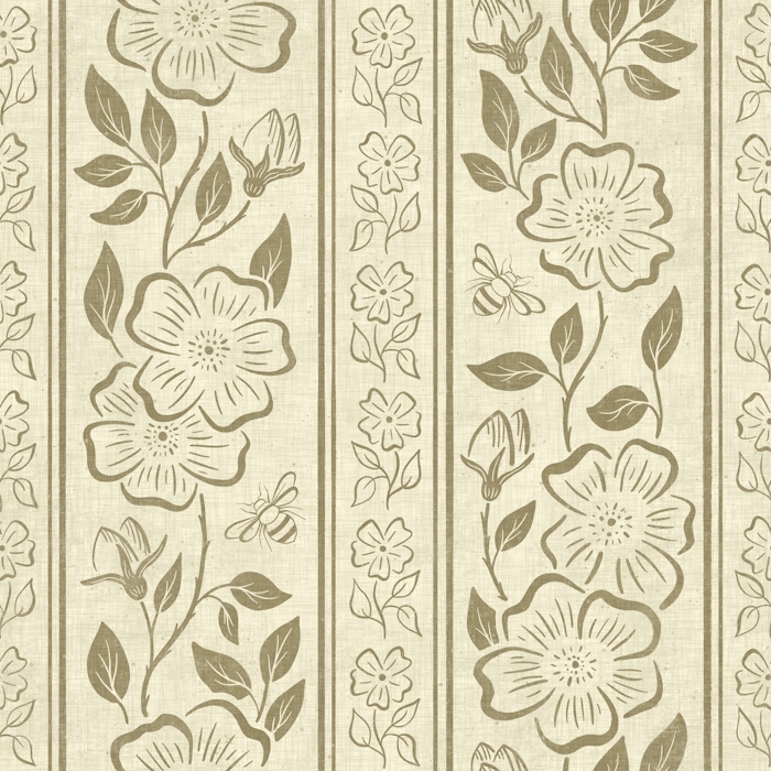Dekornik wallpaper stripes, green/brown main image 1