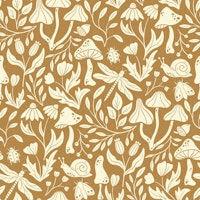 Forest Life in Ochre papiers peint