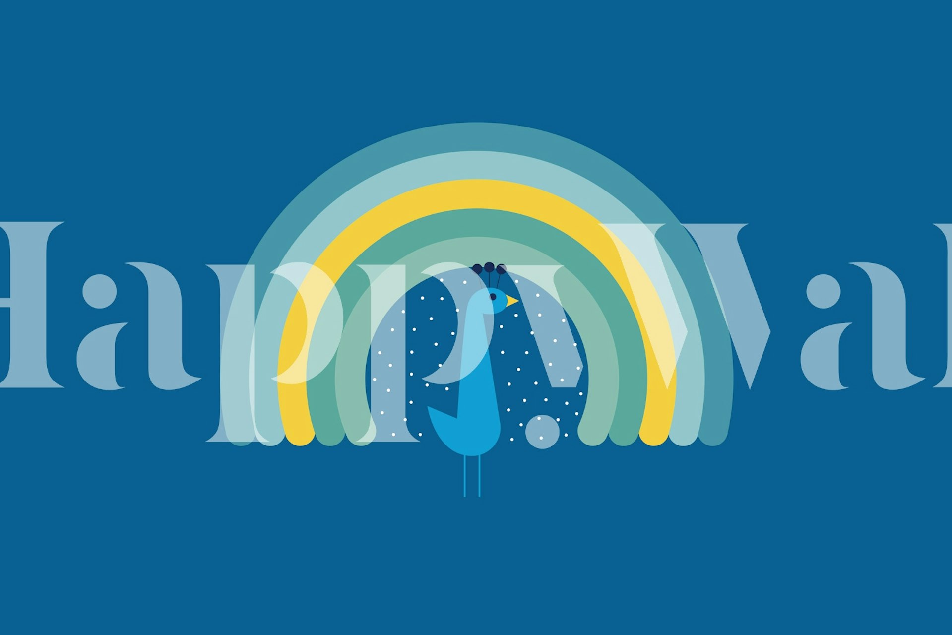 Projekt tapety w tęczy w pomieszczeniu