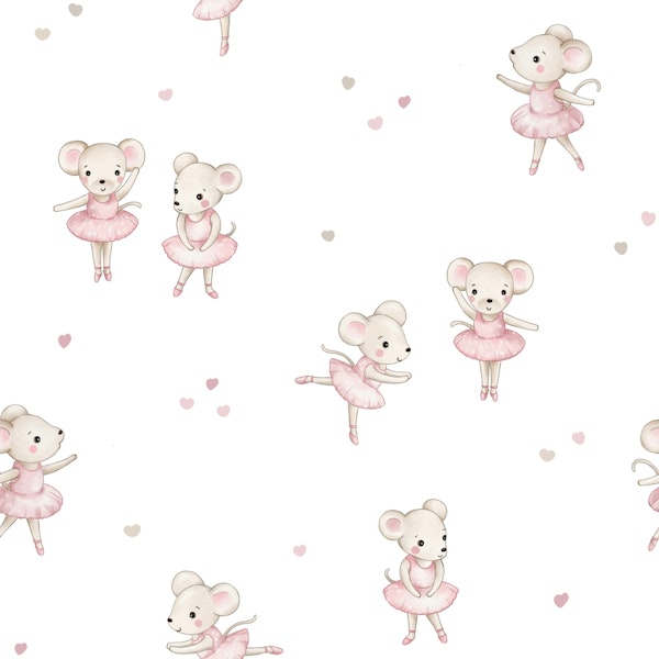 Tiny Ballerina Mice in White