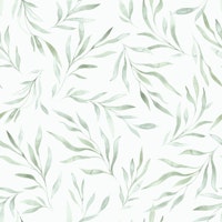 Delicate xl grey green watercolor foliage tapete