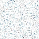 Botanical watercolor leaves grey blue white