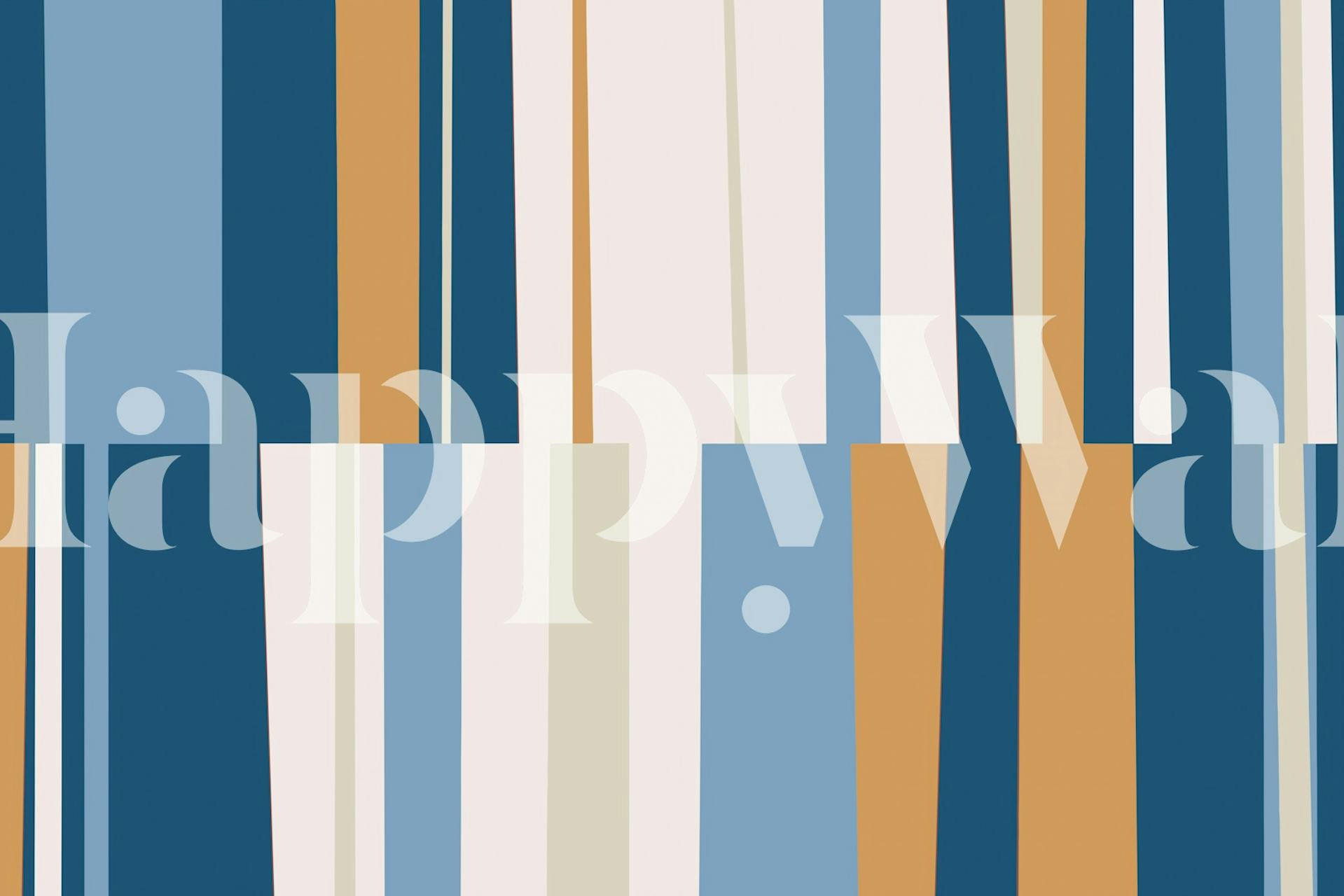 Papel pintado Mosaic Blue H3 en una habitación elegante