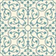 Medieval filigree tile turquoise ivory