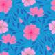 Sakura Japanese Spring Cherry Blossoms Blue