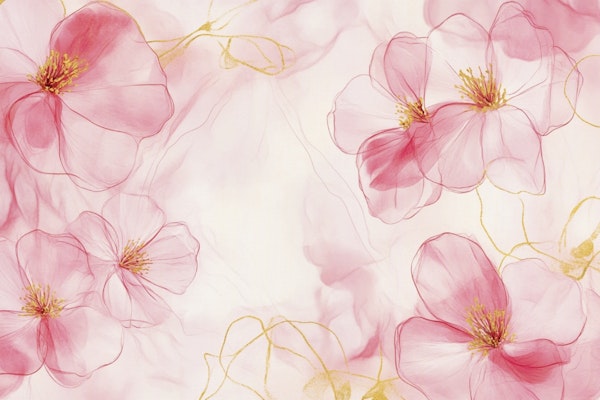 Ethereal Pink Flower Clouds