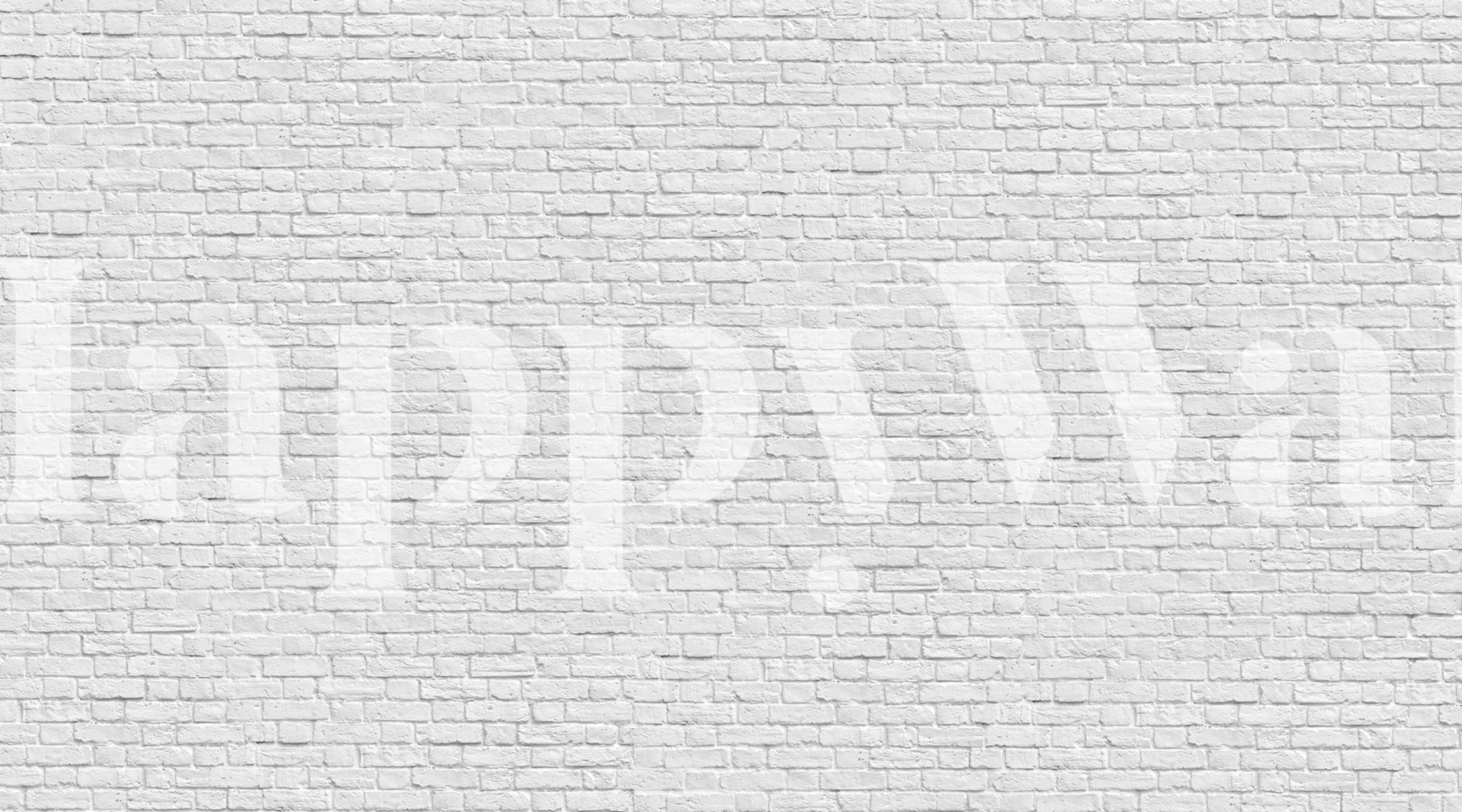 Tapeta White bricks wyświetlana w pokoju