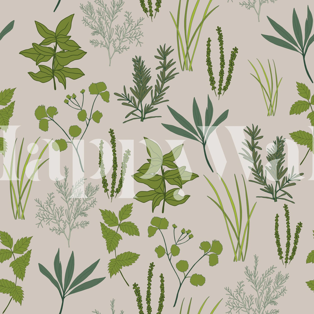 Culinary Herbalist wallpaper in a room