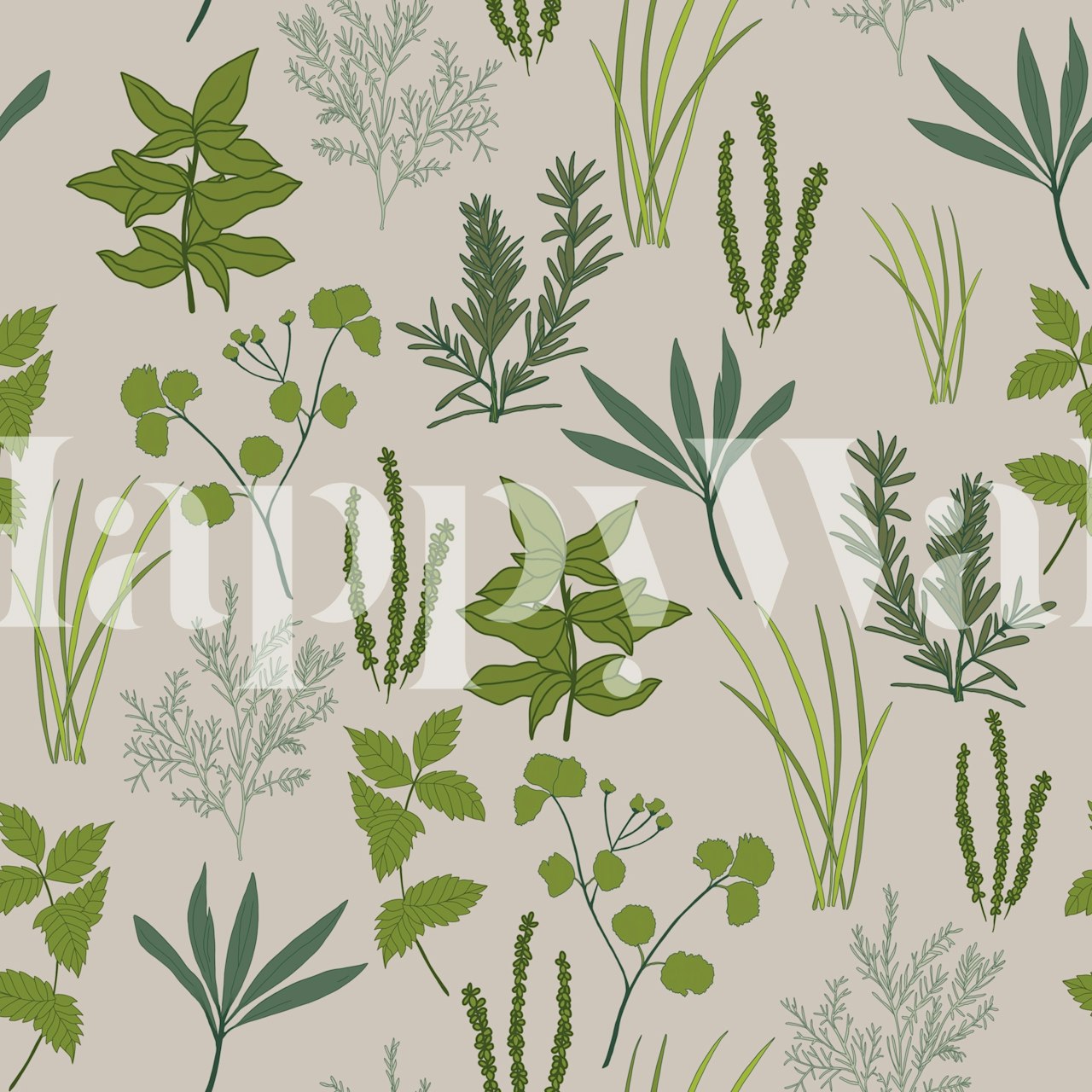 Culinary Herbalist wallpaper in a room