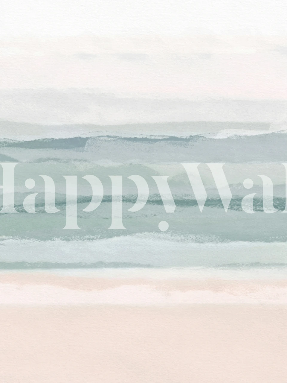 Minimal pastel abstract wallpaper featuring soft blue, green, and pink horizontal stripes