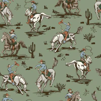 Rodeo Riders Wild West Adventure Green tapete