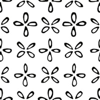 Playful Geo Petal Black White ταπετσαρία