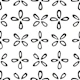 Playful Geo Petal Black White