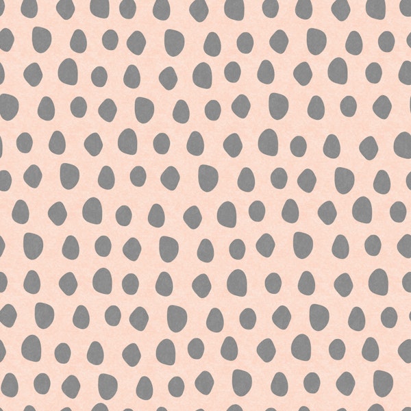 Gray Pebbles on Soft Pink Crosshatch Texture