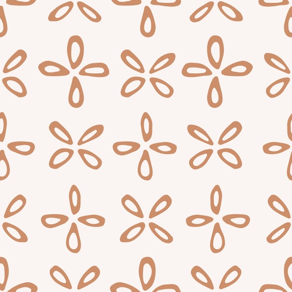 Playful Geo Petal Boho Brown