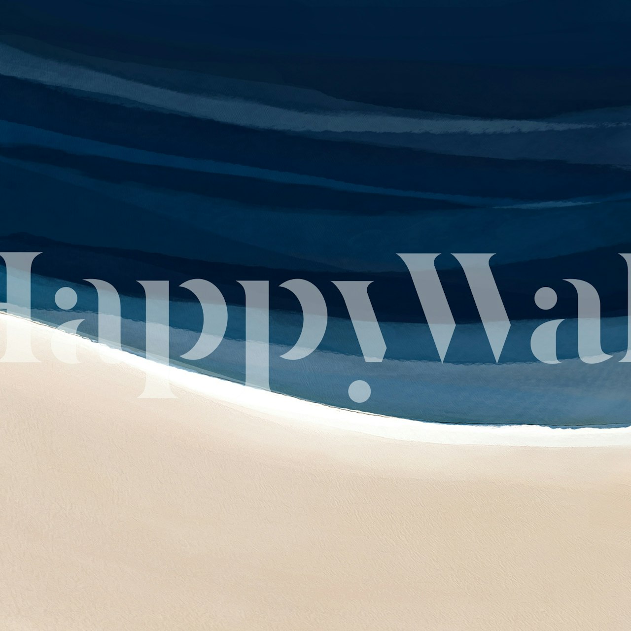 Minimal Beach Abstract 1-tapet i ett rum