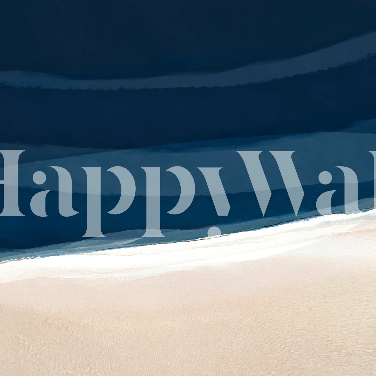 Minimal Beach Abstract 2 wallpaper in a room