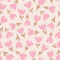 Modern Flower Delight Dreamy Pink behang