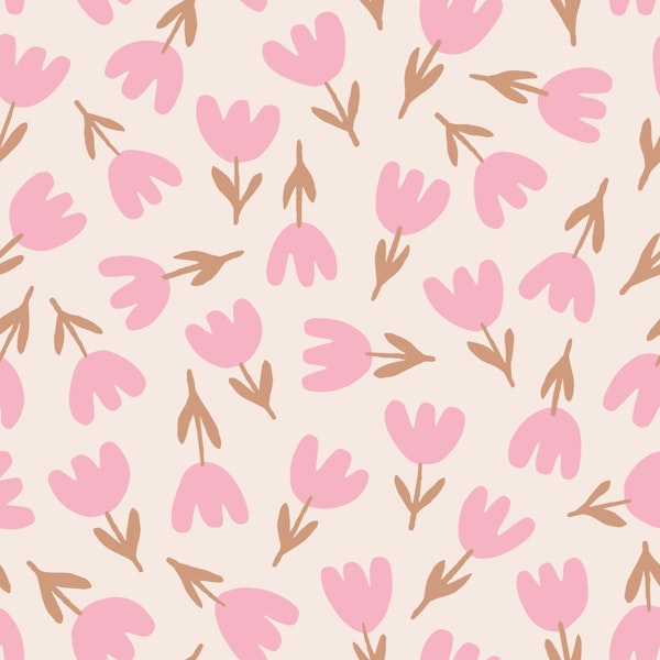 Modern Flower Delight Dreamy Pink