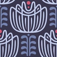 Tulip Inspired Elegance in Dark Purple - S tapete