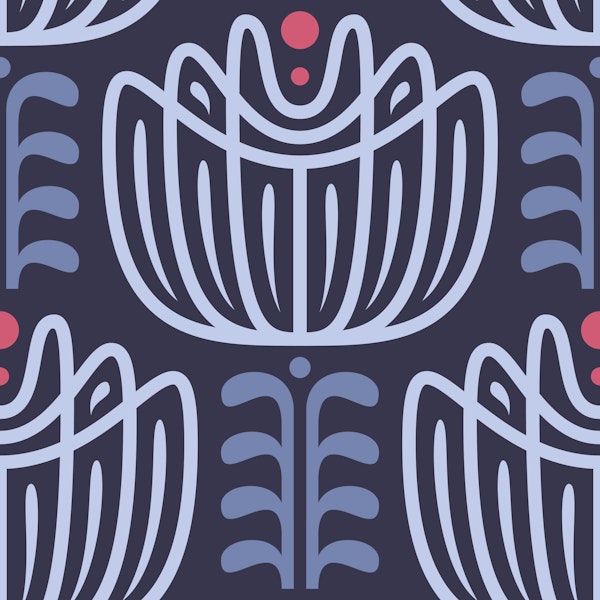 Tulip Inspired Elegance in Dark Purple - S