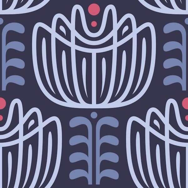 Tulip Inspired Elegance in Dark Purple - L