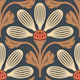 Classic Petal Elegance in Brown - S
