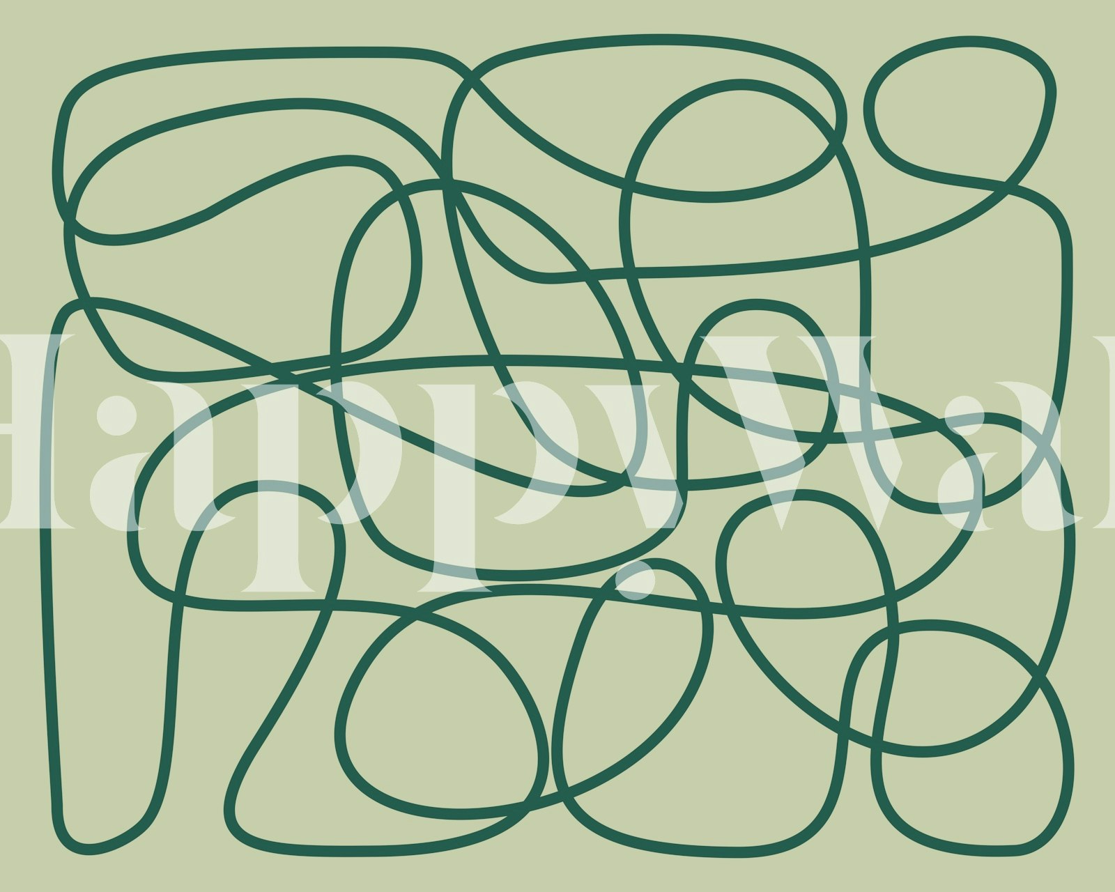 Abstract Thinking Greenery wallpaper design