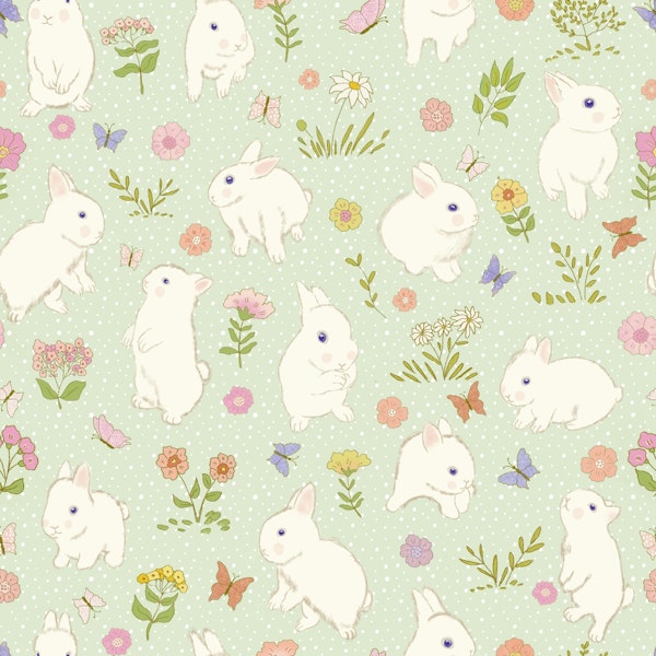 Cute Bunnies in the Meadow