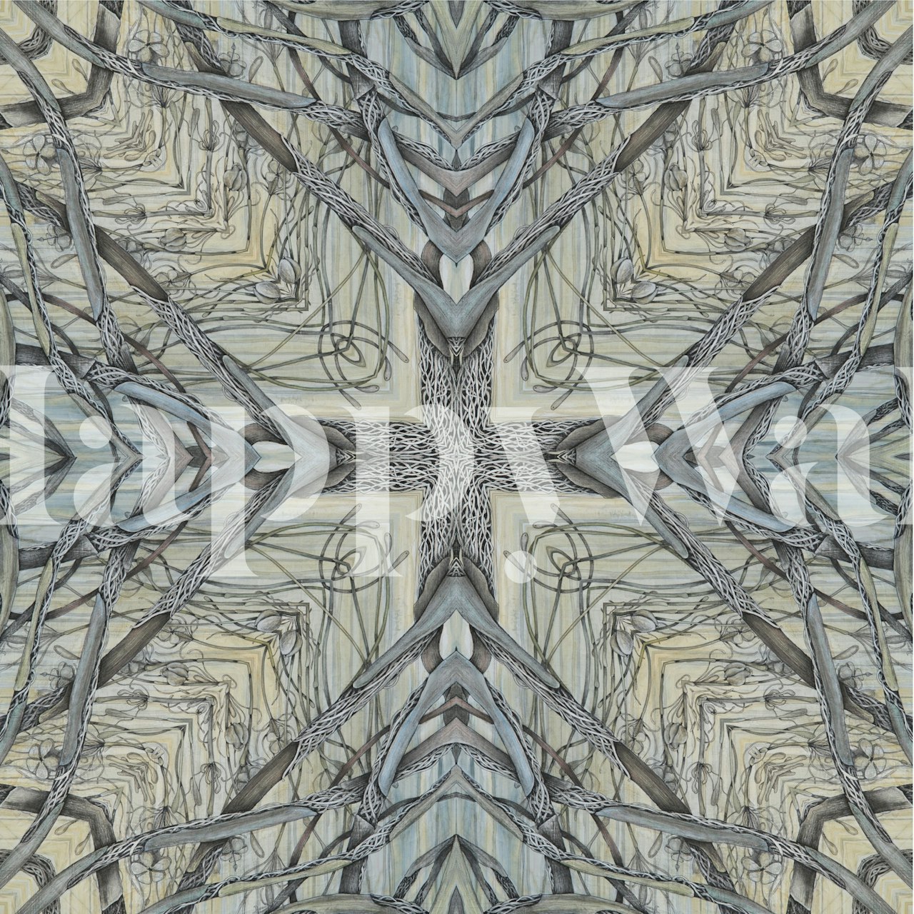 Intricate Forest Maze 4 wallpaper in a room