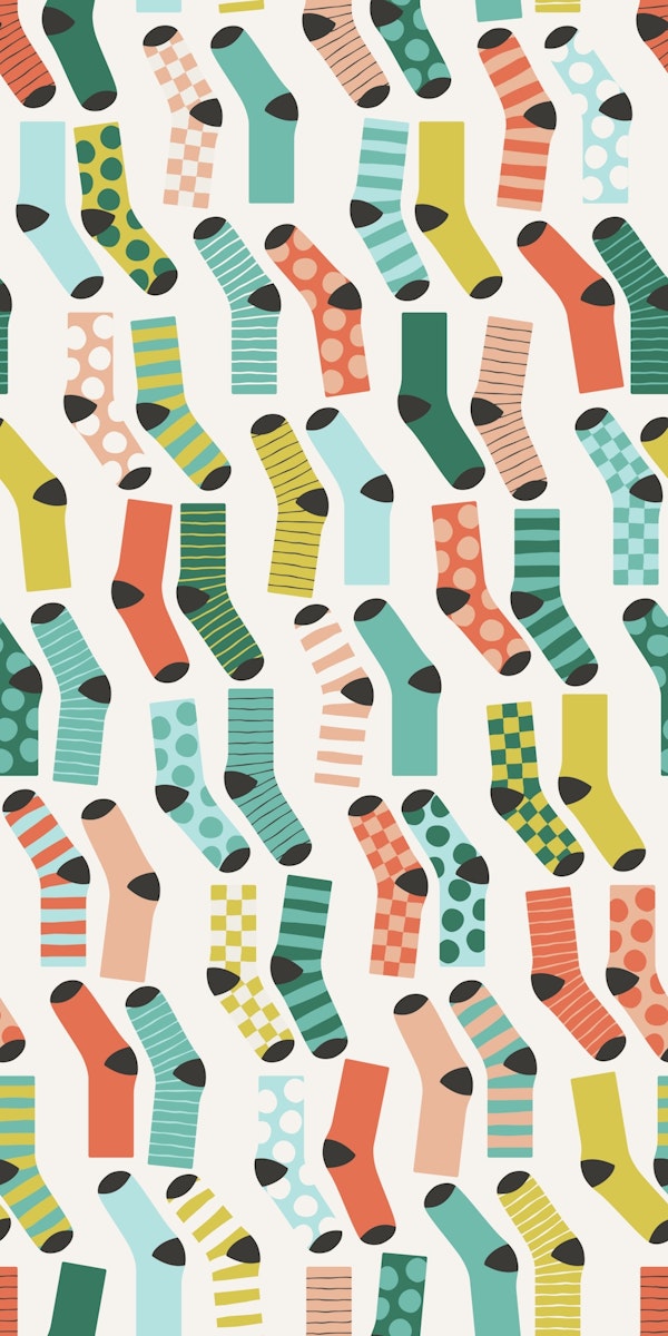 Happy Laundry Room Socks Teal