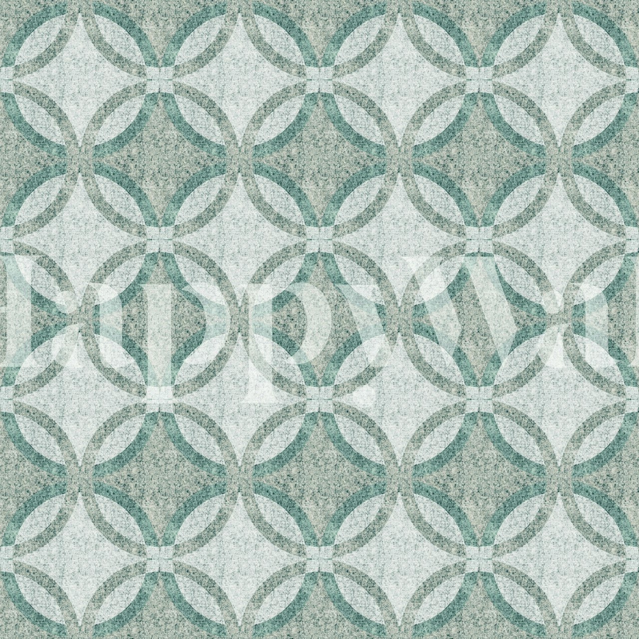 Rustic Circular Elegance wallpaper in a room