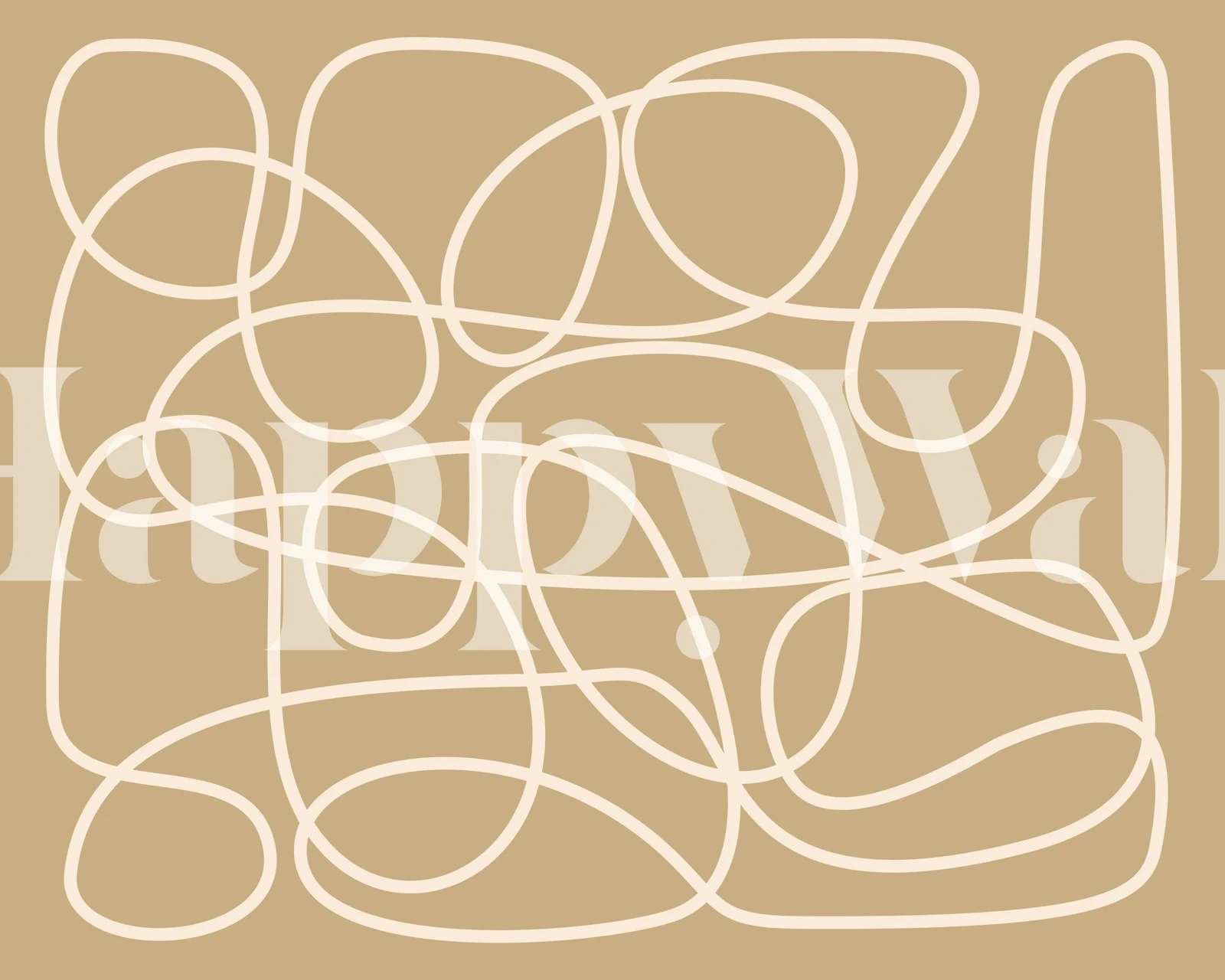 Abstract thinking wallpaper design in room