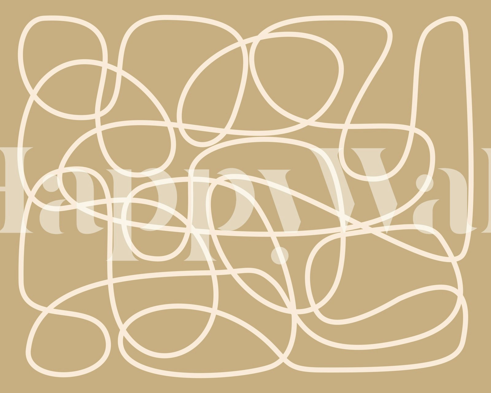 Abstract thinking wallpaper design in room